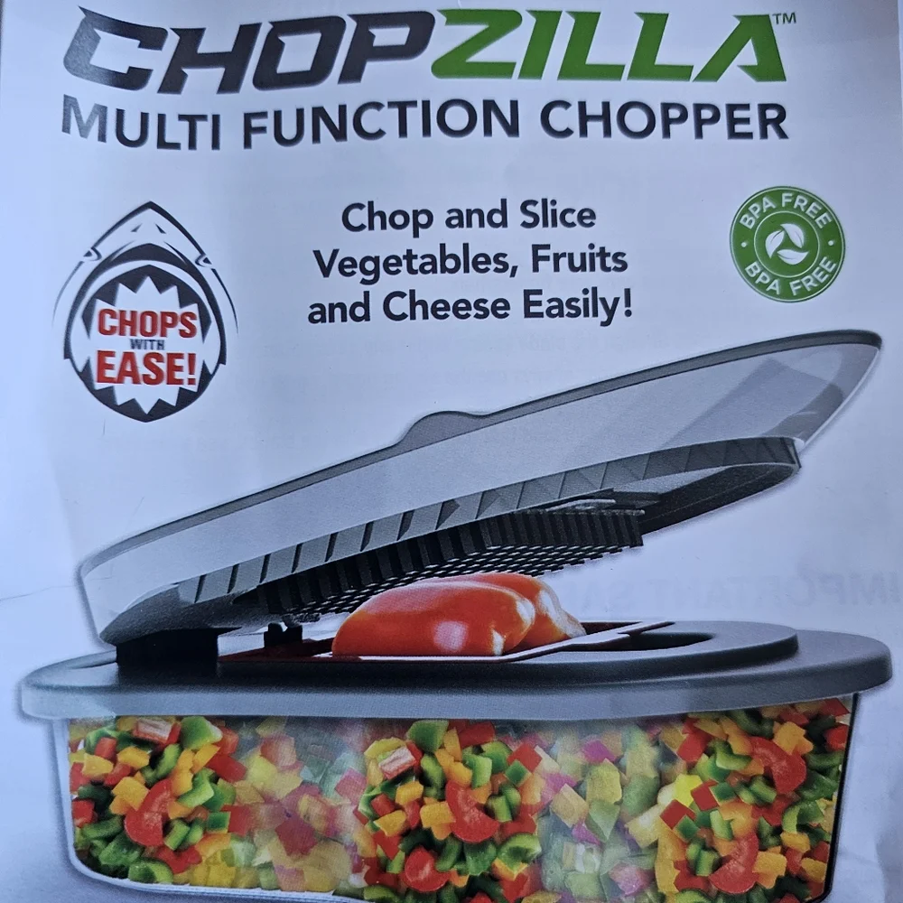 Chopzilla All in 1 Sharp Veggie Chopper Food, Vegetable, and Salad Chopper - Picture 1 of 4